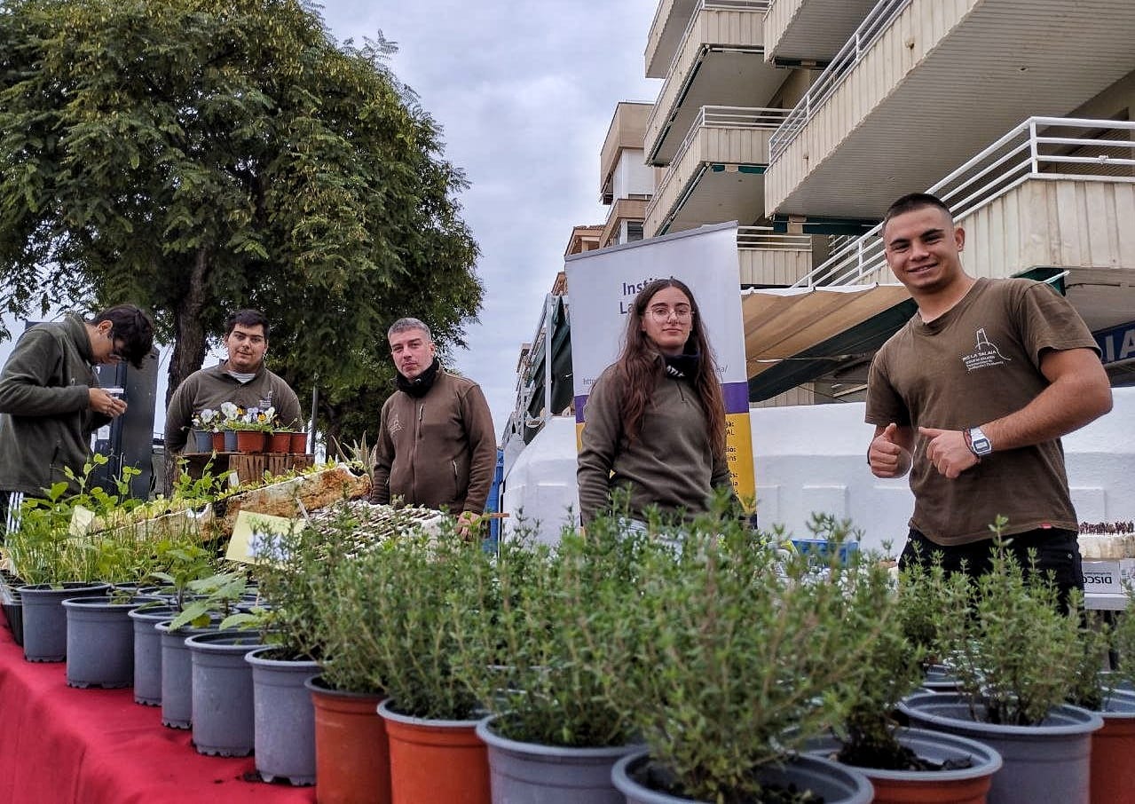 1r CFGM Jardineria ha plantat una parada al mercat de Segur | Imagen